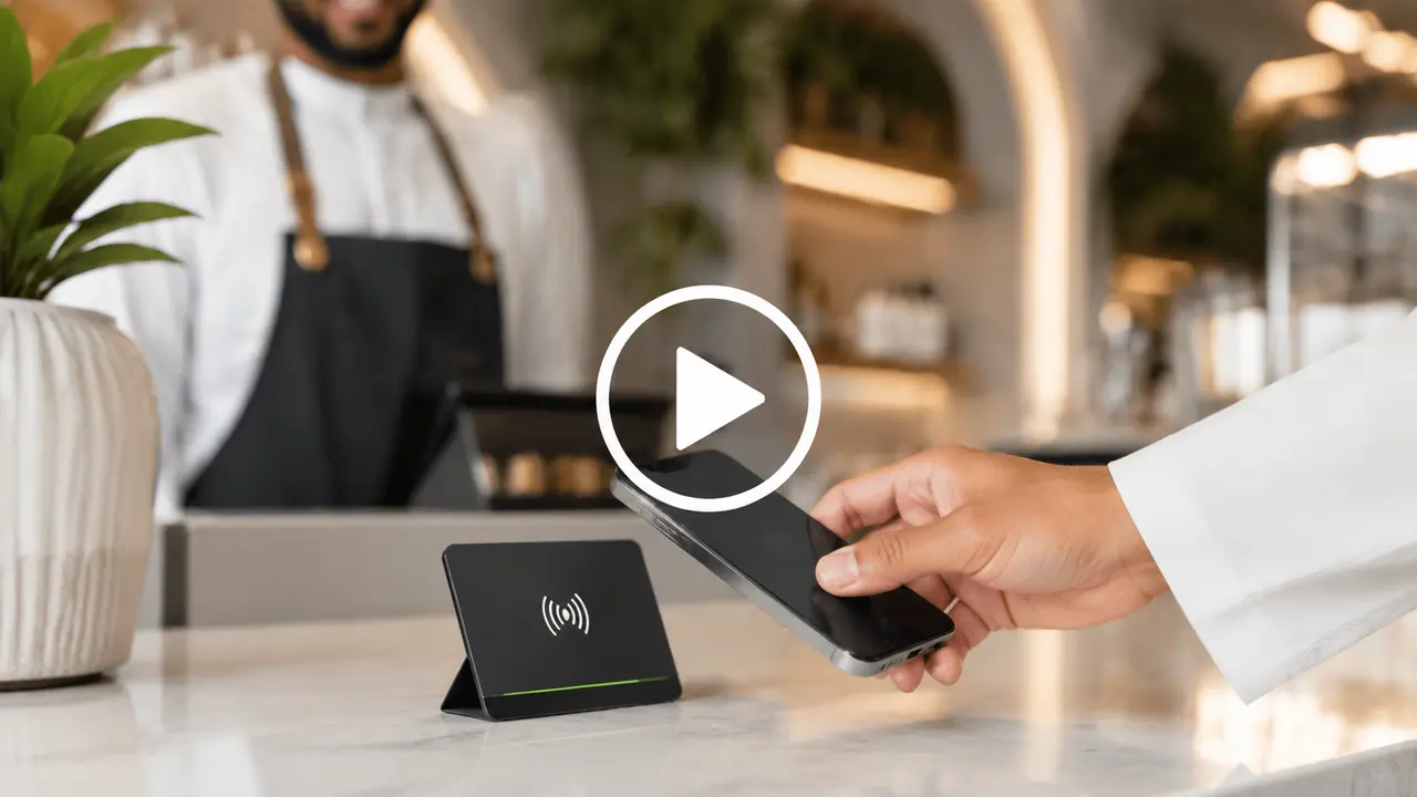 Preview of how the VIP NFC review card works